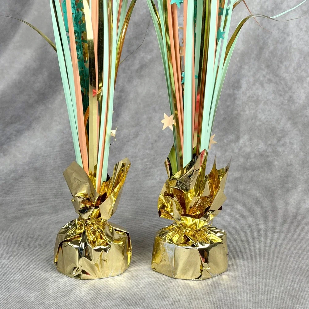Happy Birthday Party Decor Set Banner Candles Heart Foil Balloon Centerpieces
